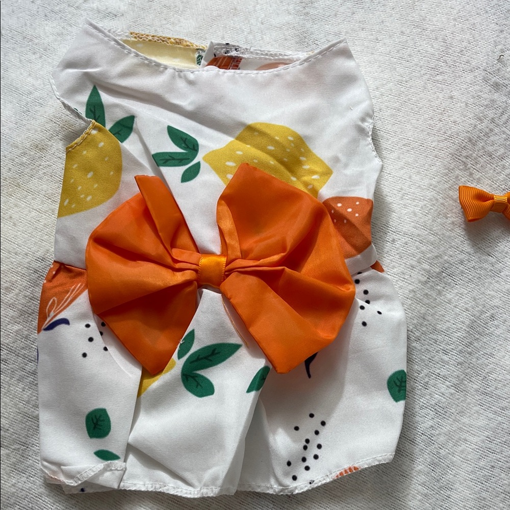 Small Dog, cat or pet  Dresses - Matching Bow